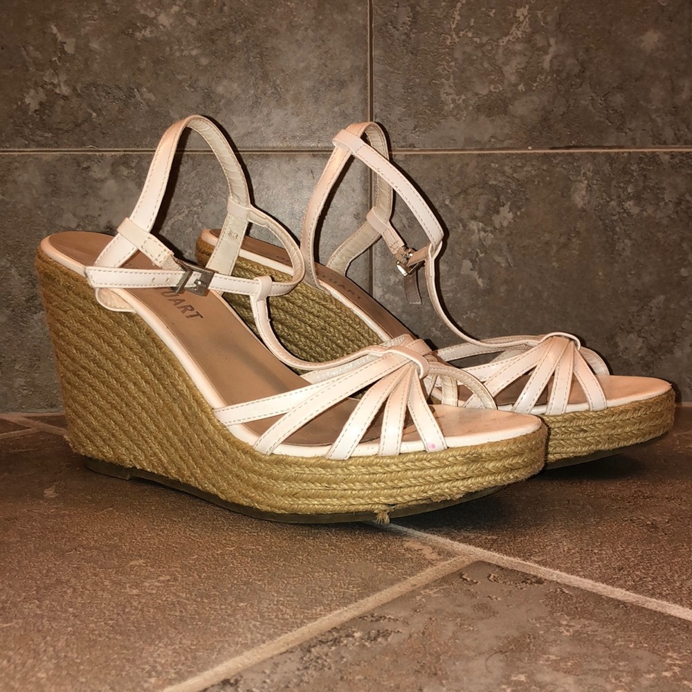 Colin Stuart White Patent Leather Espadrilles